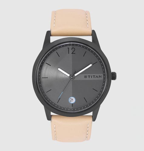 Men Charcoal Grey Analogue Watch NM1806NL01